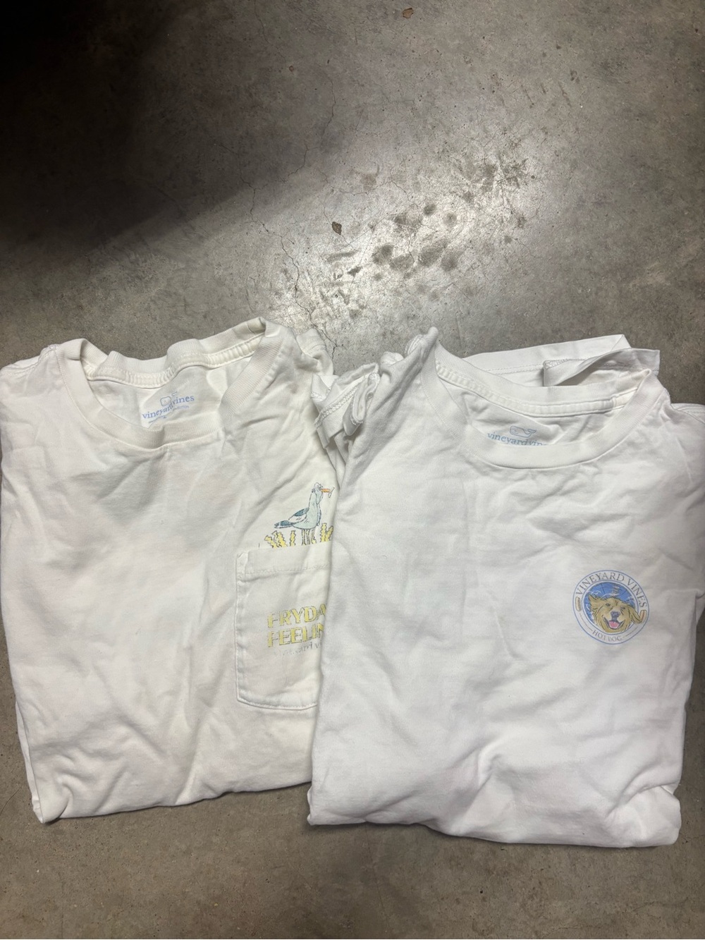 Vineyard Vines White Kids Short-Sleeve Graphic Pocket Tee — Bundle Set of 2